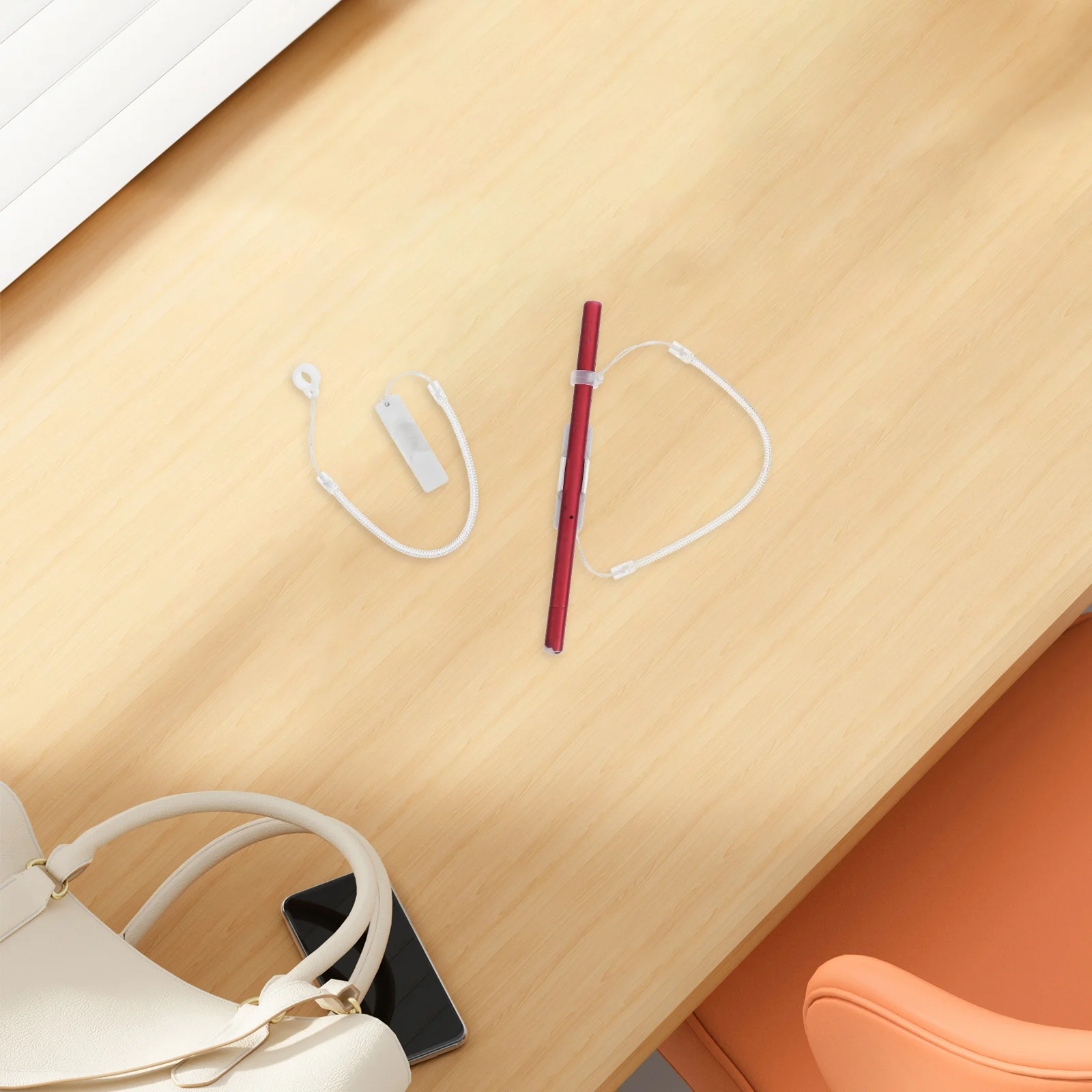 

2pcs Retractable Stylus Pen Lanyard 25Cm Anti-Lost Spring Rope For Signature Pen Holder Tablet Touchscreen Journal Office School