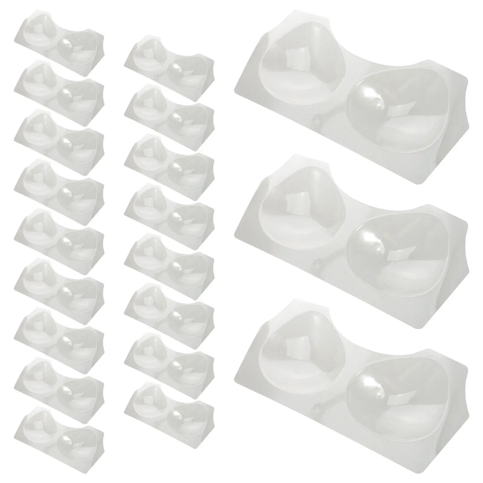20Pcs PVC Bra Packing Shaper Insert Vacuum Form Design Plastic Form Support Bra Shape Keeper for Retail Packaging