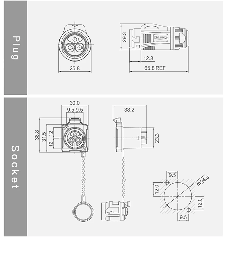 CNLINKO BD24 Wasserdichter Rundsteckverbinder 25A/500V Löttyp 2-4-polig Stecker/Buchse Metallset für Industriegeräte & Luftfahrt – Detail 19