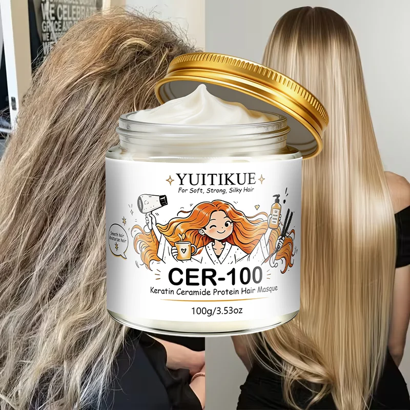 YUITIKUE Deep Conditioning Hair Cream Repair Dry Damaged Hair Anti-Frizz Nourishing Hair Care