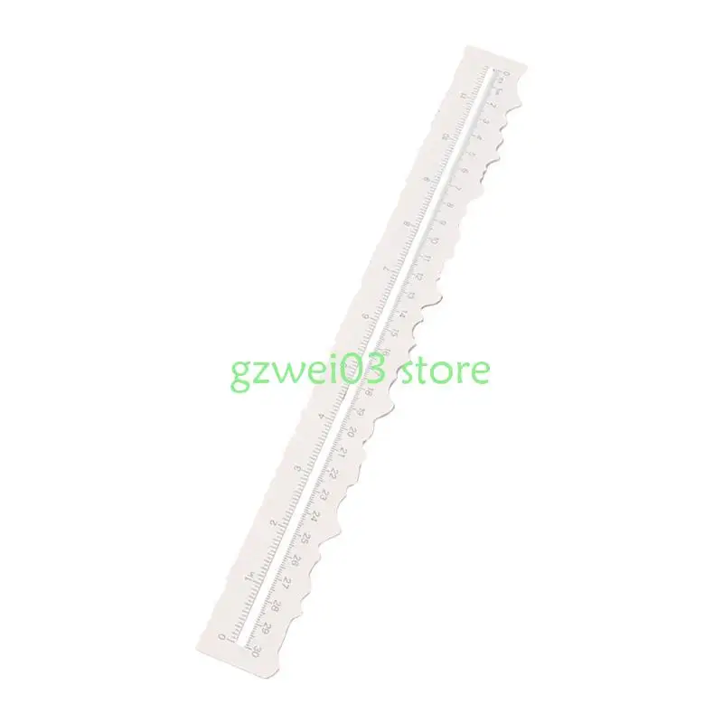 Metal Metal Metal Craft Ruler Wavy Line нерегулярные края 12 -дюймовые измерения