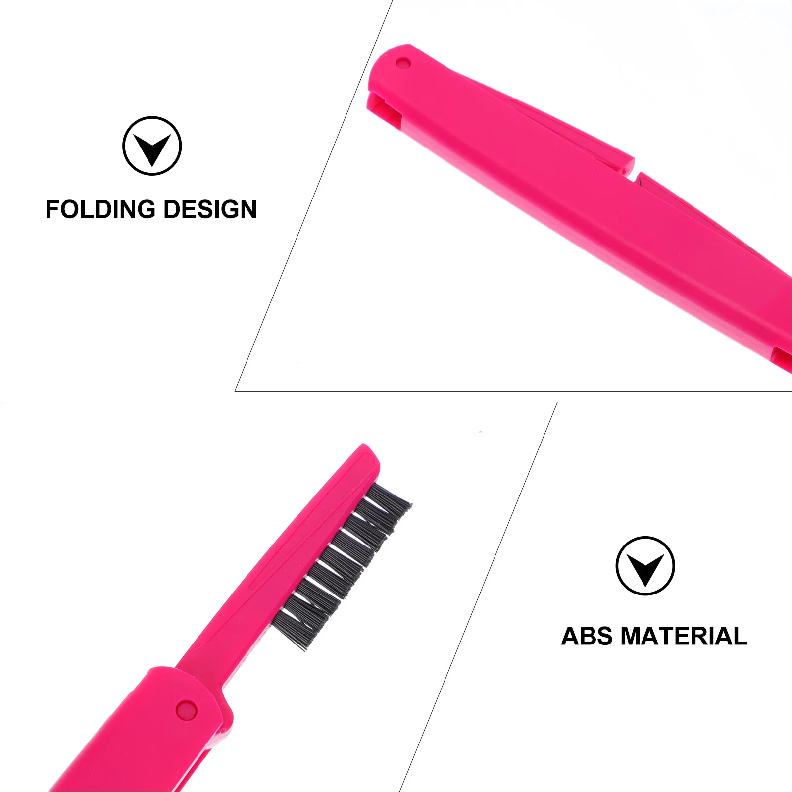 2 pezzi pettine per ciglia spazzola per sopracciglia pieghevole a doppia estremità strumento per cosmetici per toelettatura sopracciglia shaper per ciglia multifunzionale