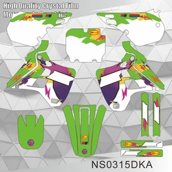 For KAWASAKI KX 125 KX 250 1990 1991 Full Graphics Decals Stickers Motorcycle Background Custom Number Name NS0315DKA
