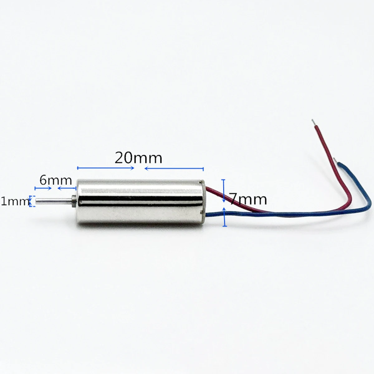 2PC Micro 7*20mm Coreless Motor DC 3.7V 42000RPM High Speed Strong Magnetic Airplane Motor for Mini RC Drone Model