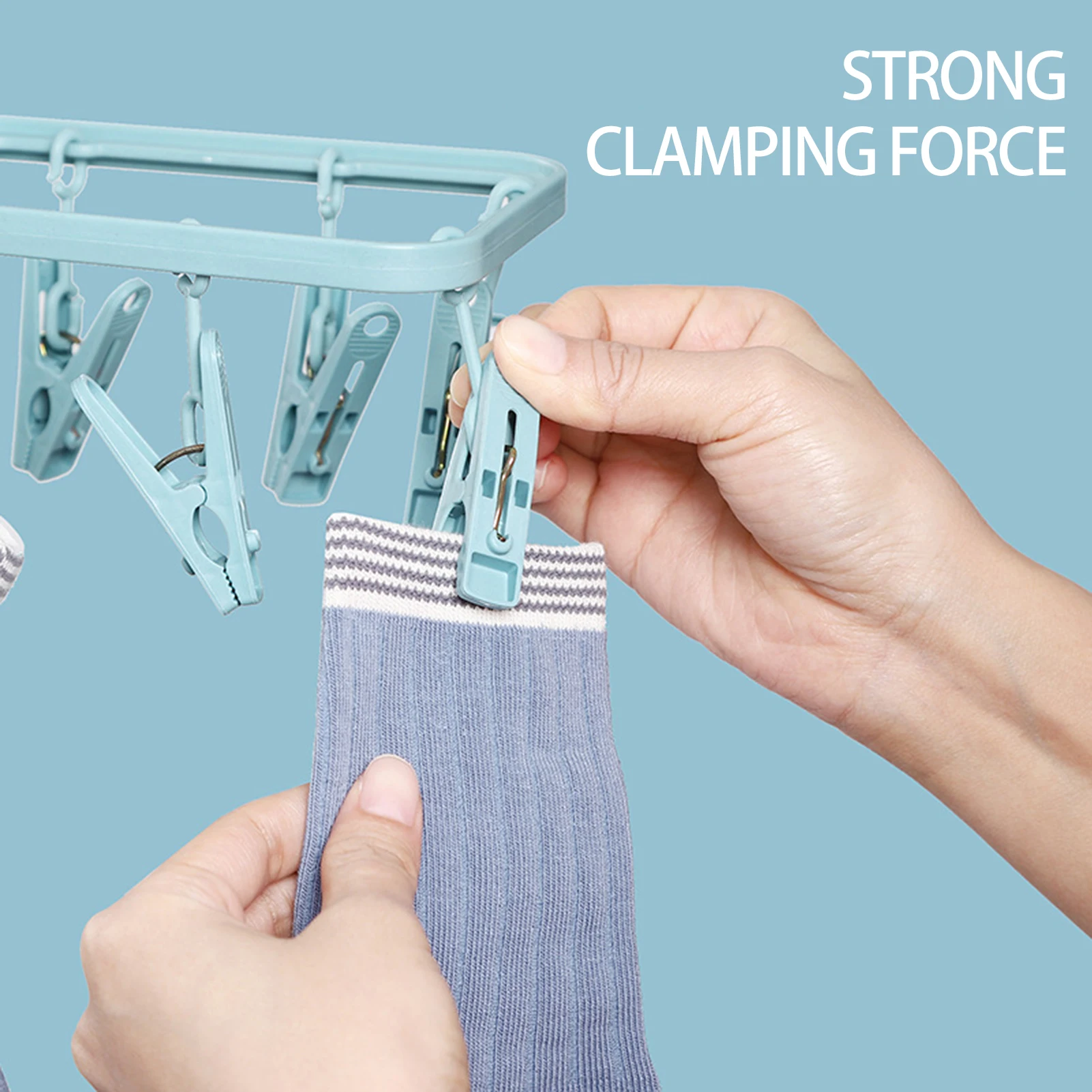 

Portable Clothes Hangers Foldable Plastic Clothesline For Socks Underwears Multifunctional Clothes Drying Tray Home Storages