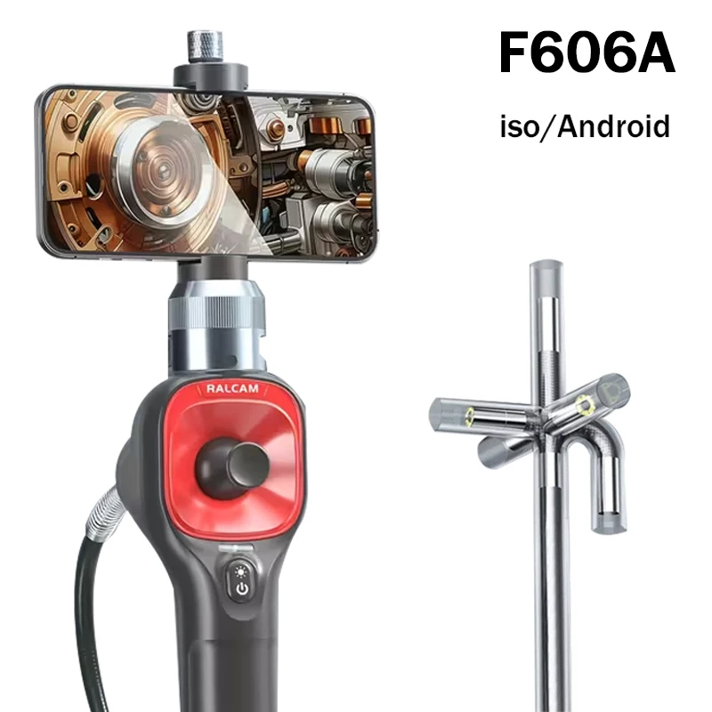 

360-градусный поворотный эндоскоп с видеоуправлением, эндоскопический с Apple Iphone Ios, автомобильная камера для вращения, артикуляции, автомобильный бороскоп