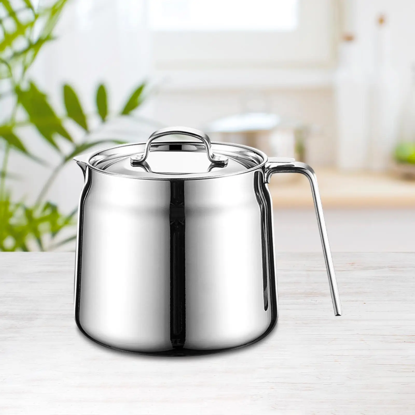 Stainless Steel Oil Filter Pot Oils Container Jug for Fried Chicken Lard Home