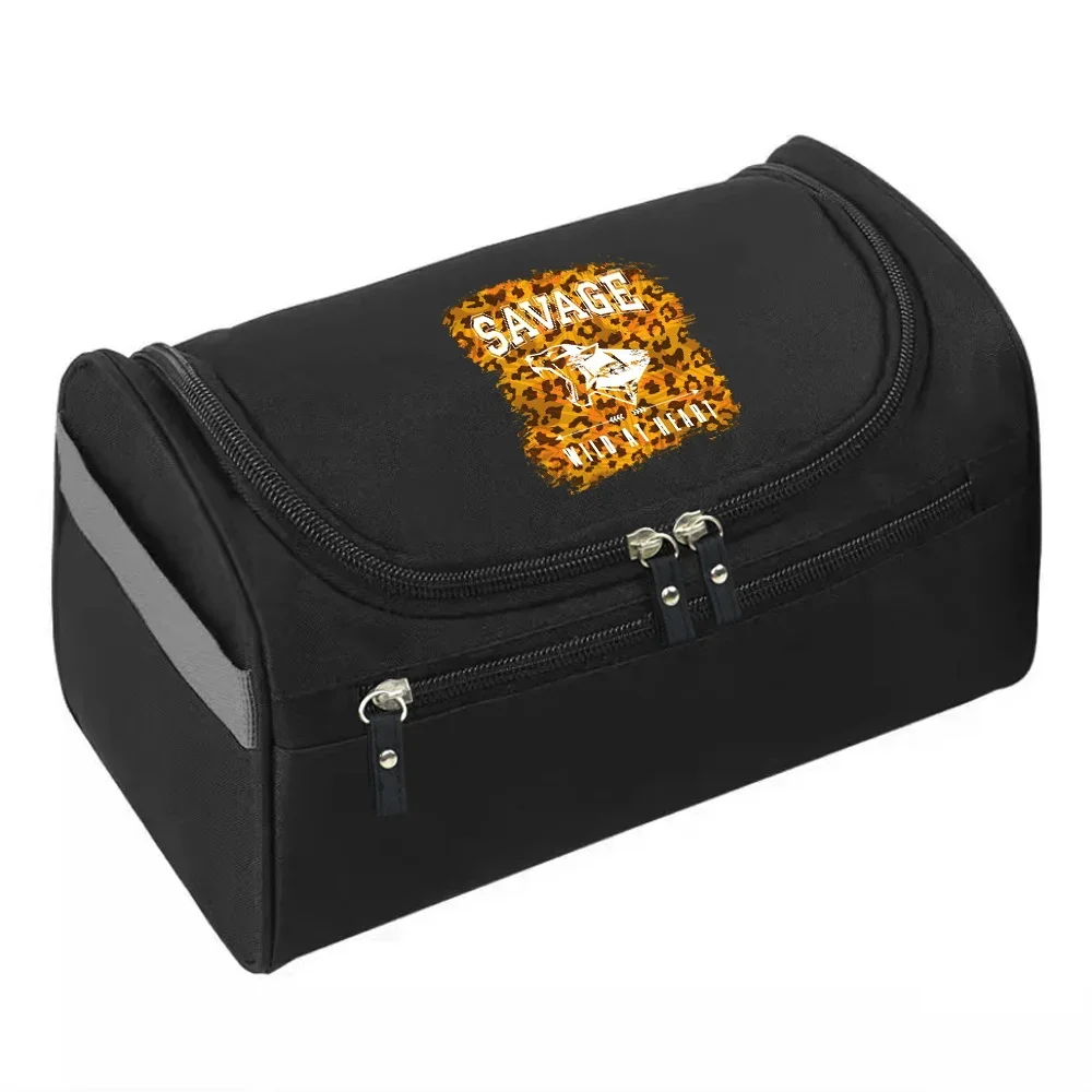 Portable Cosmetic Bag Travel  Makeup Bag Wild Printing Series Unisex Cosmetic Wash Bag Toiletry Organizer Hanging Pouch