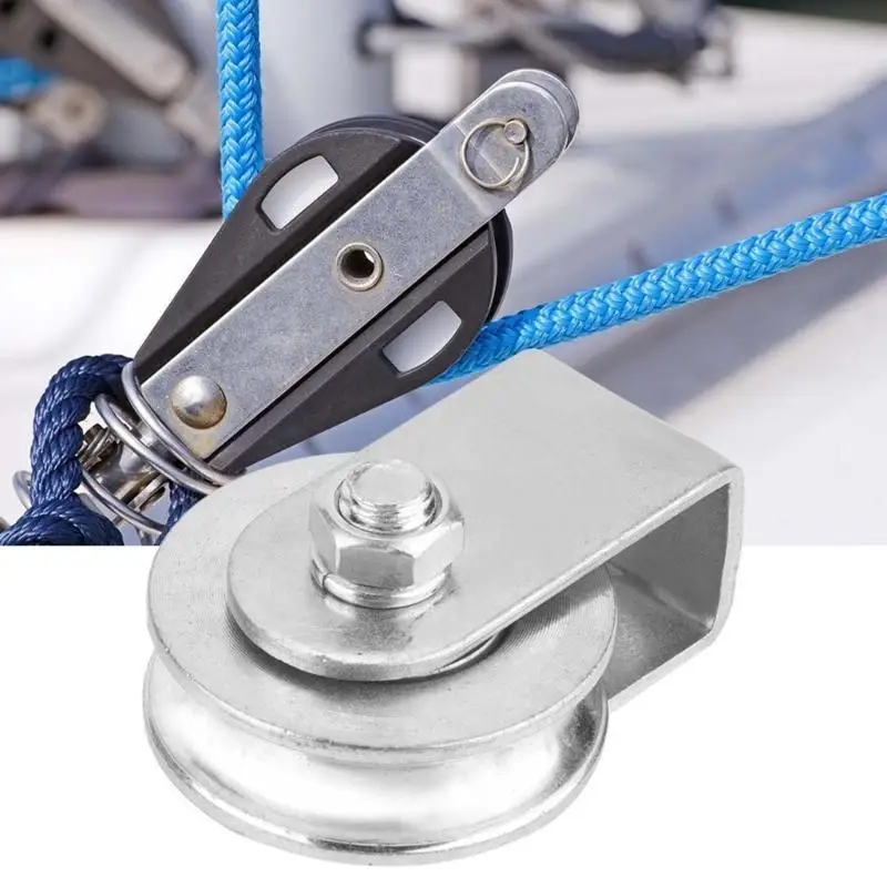 

652F Lifting Wheel 0.3Tons Pulley Roller Professional Sturdy Pulley Block Half-pack Acyclic Bearing Pulley Block Wire Rope