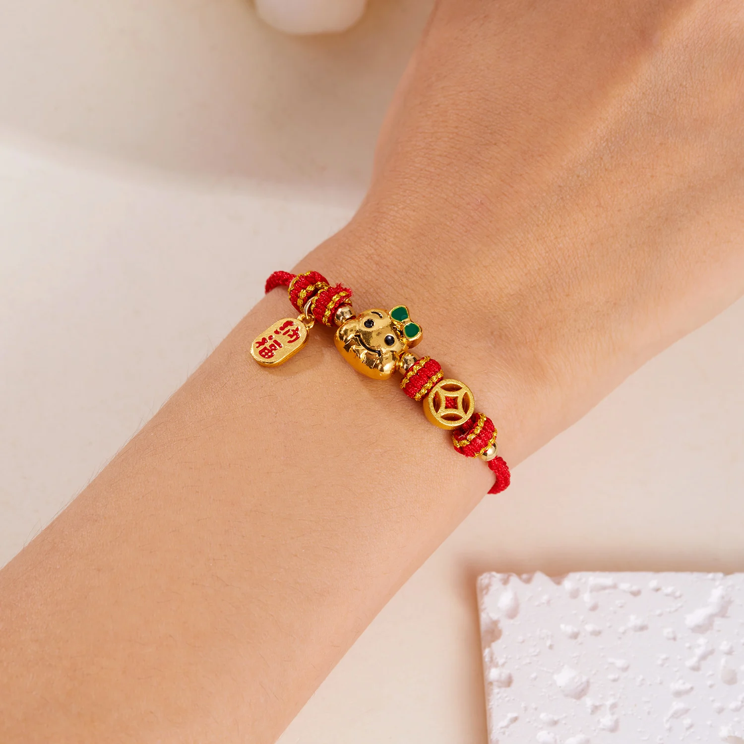 2025 Chinese Zodiac Snake Bracelet for Women Men Lucky Red Rope Handmade Braided Bracelets New Year Wealth Jewelry Gifts