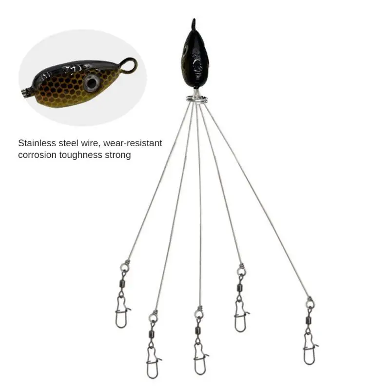 Fishing lure Rig Head Swimming Bait Umbrella Rig 5 Arms Bass Fishing Group Lure Extend Spinner Bait