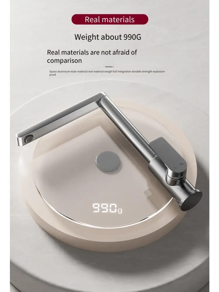 

Кухонный смеситель с защитой от брызг, поворотный, серый, для мойки, с подачей горячей и холодной воды, бытовой, водонепроницаемый