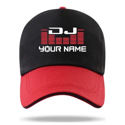 Casquette de Baseball unisexe pour hommes et femmes, DJ, votre nom, impression personnalisée, couleur assortie