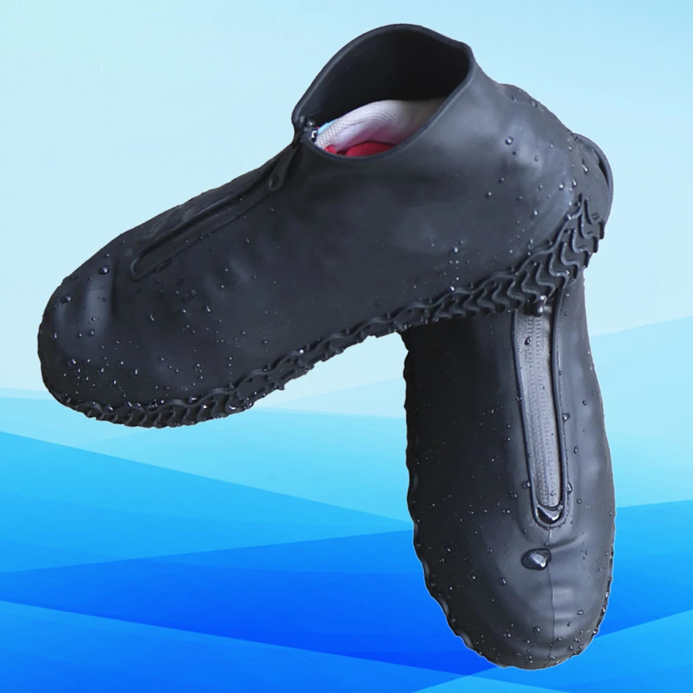 

Waterproof Shoe Covers Silicone Anti Slip Reusable Boots Shoes Protective Outdoor Child Size Zipper Entertainment