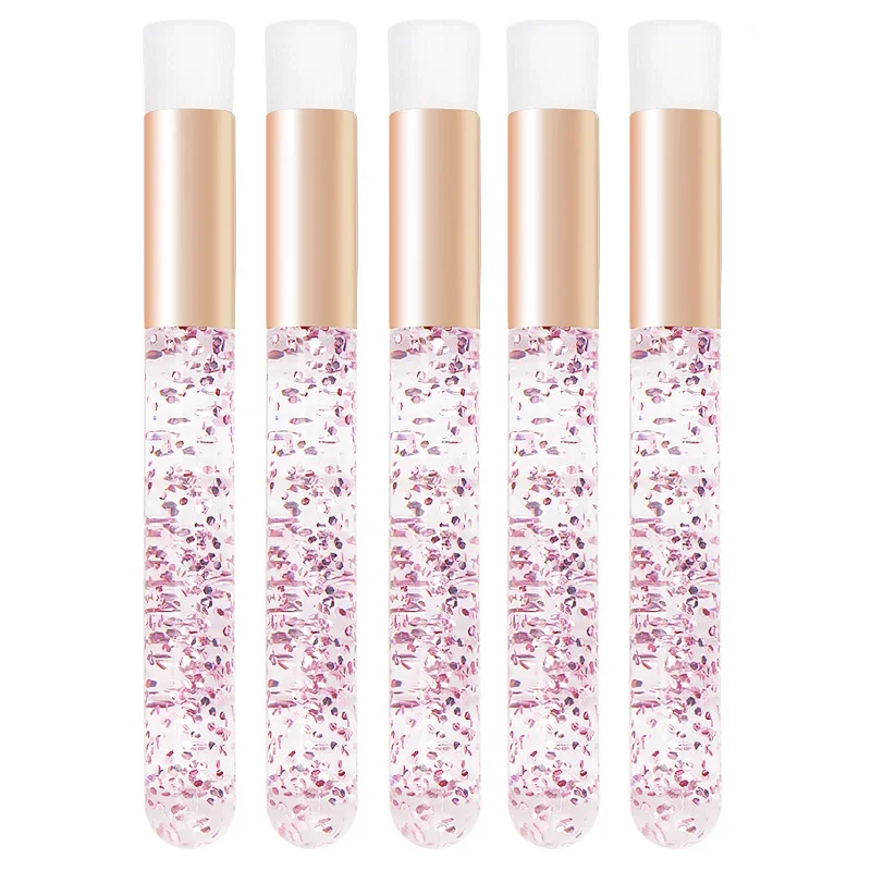 5pcs Eyelash Cleaning Brush Lash Extension Applicator Crystal Microbrush Eyebrow Lashes Wash Shampoo Clean Makeup Brush