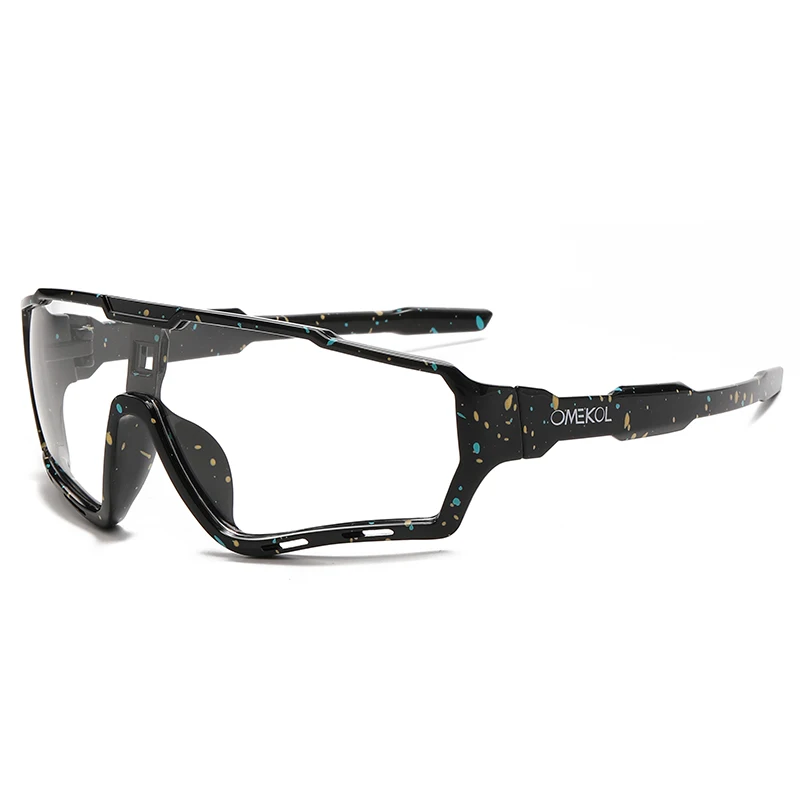 OMEKOL Brand NEW UV400 Safety Goggles Photochromic Cycling Glasses Men Women Bike Bicycle MTB Eyewear Outdoor Sport  Eyeglasses