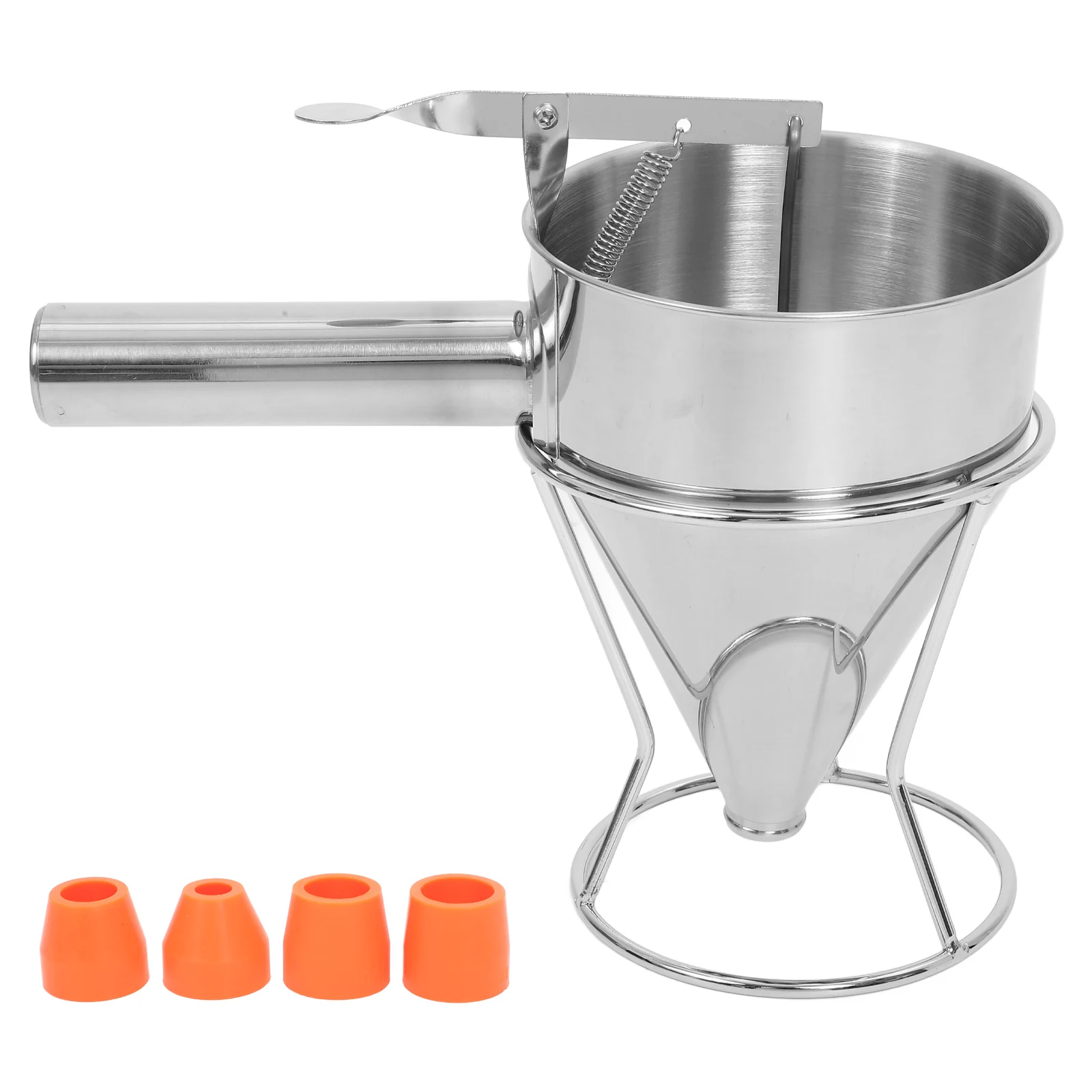

1 Set Stainless Steel Pancake Batter Dispenser Small Funnel Stand Cake Baking Tool For Octopus Balls Syrup Kitchen Sushi Diy