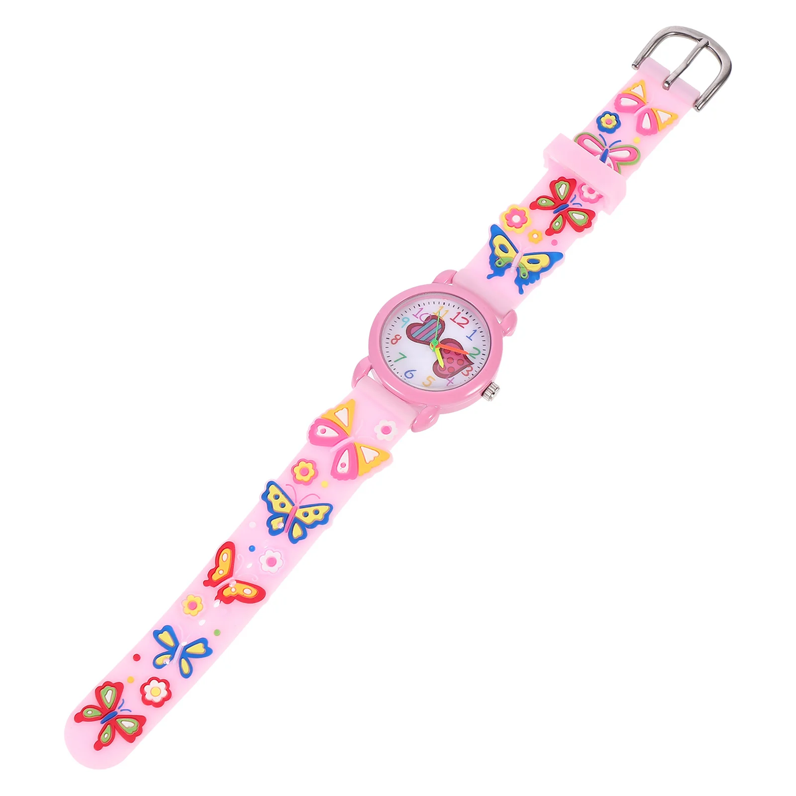 1Pcs Wristwatch Cartoon Design Colorful 3D Watch Lightweight Adjustable Time Teaching Student 3D Watch