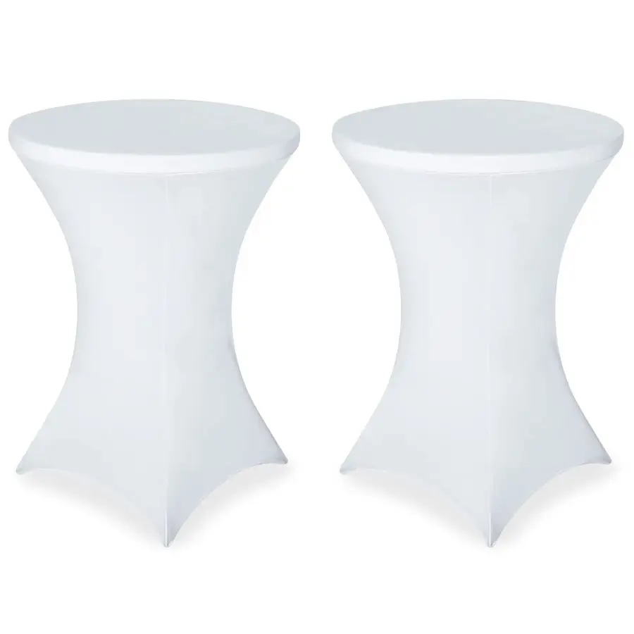 

Набор из 2-х чехлов для стола из спандекса, эластичные чехлы для круглых высоких столов, для вечеринок, диджеев, баров, свадеб, B