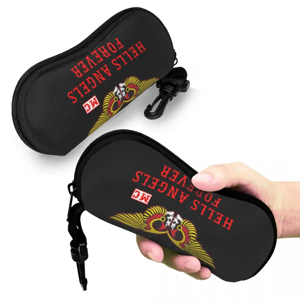 Estuche de gafas Hells Angels, caja de almacenamiento de gafas de moda, Protector de contactos de ojos