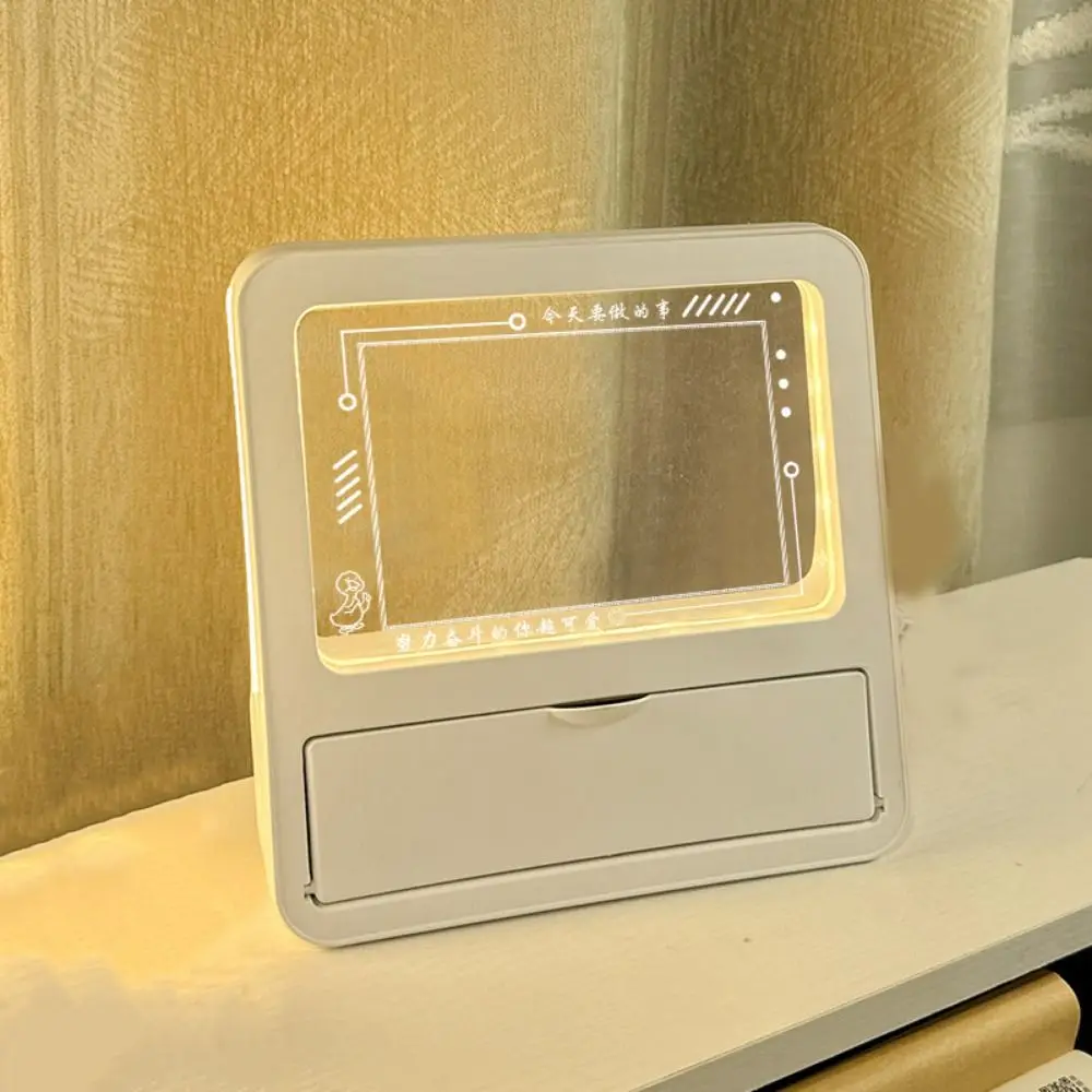 Plastic Night Light Pen Holder Graffiti Erasable Reusable Graffiti Small Night Lamp 3D Decorative Learning Writing Board Student