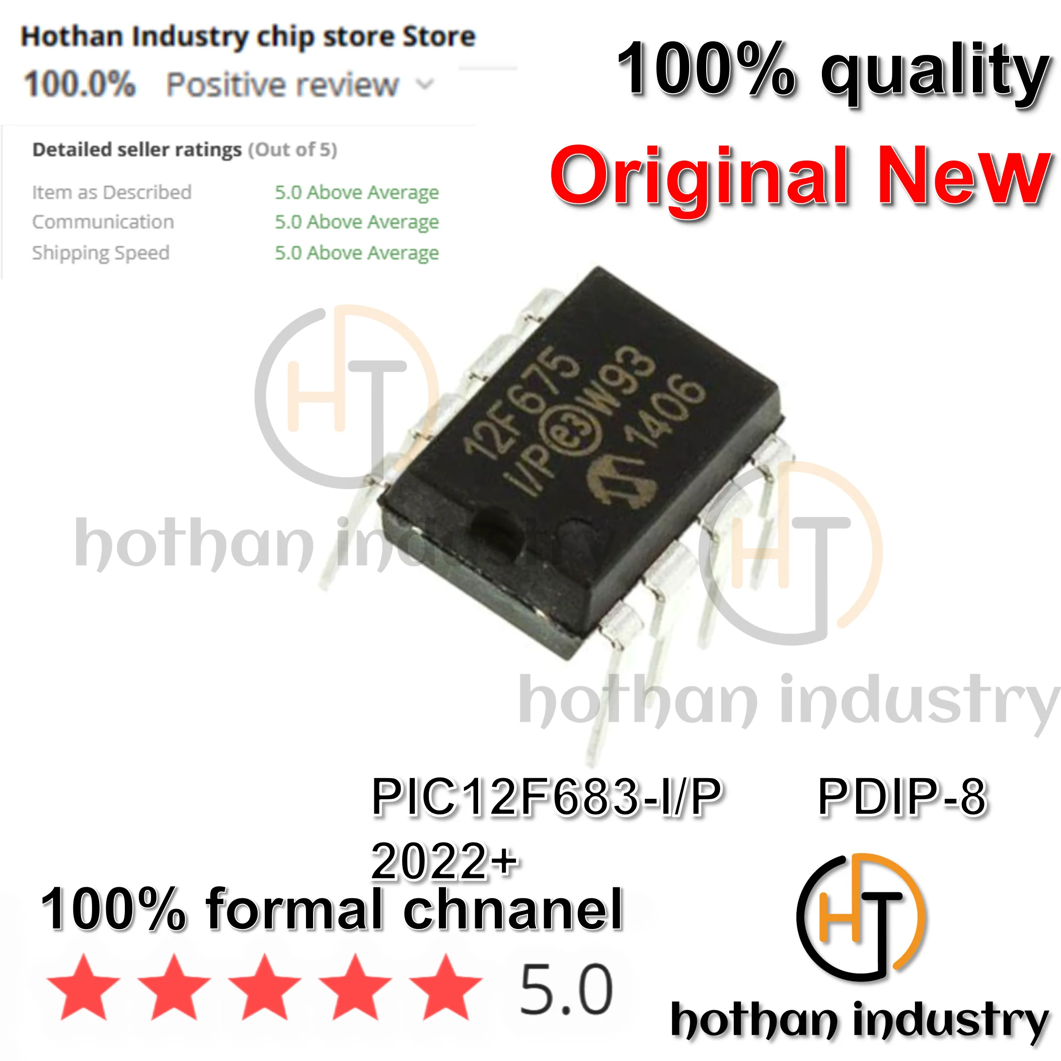 (1-50PCS) 100% NEW PIC12F683-I/P  PIC12F683-I/SN  PIC12F683-E/SN PIC12F683 8-bit Microcontrollers - MCU 3.5KB 128 RAM 6 I/O