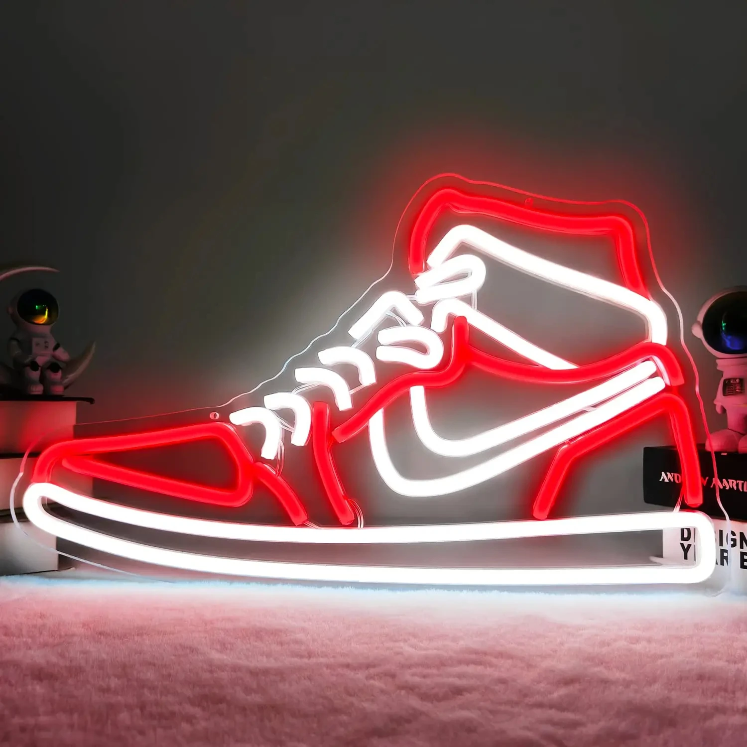 

Neon Sign Sports Shoe Ornaments, Neon Signs for Wall, LED Boys Neon Lights, Bedroom Man Cave, Home Party, Pub, Bar Sign