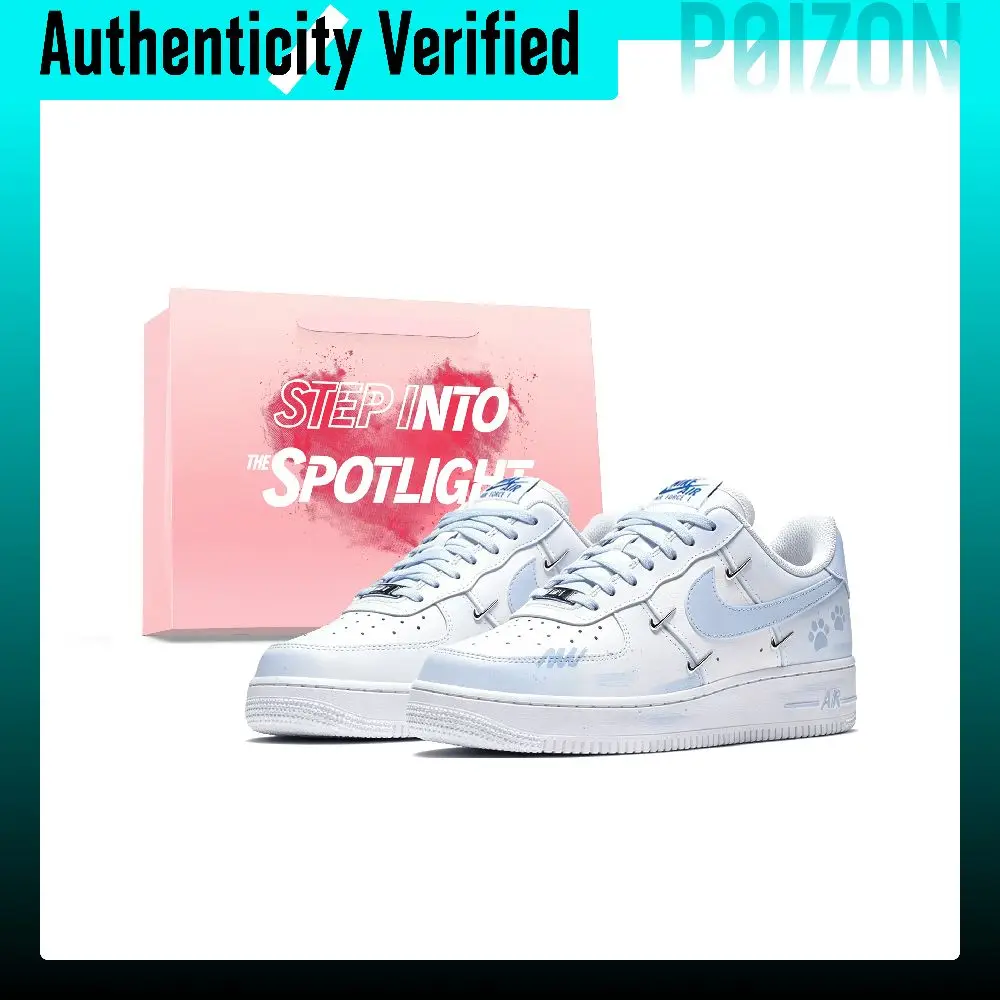 Nike Air Force 1 Skate Shoes Women's Low Top Blue CT1990-100TEAM2561-