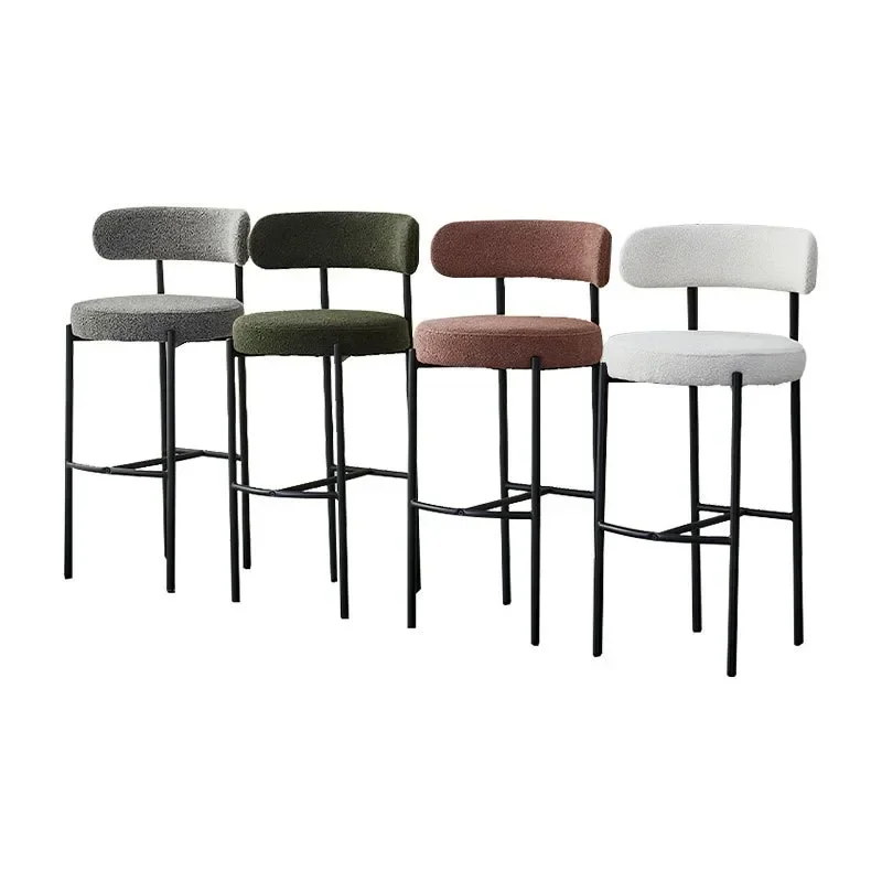 

MOMO Home Stools Stainless Steel Milk Tea Store High Chair French Cream Style Designer Chair Bar Stools Wholesale