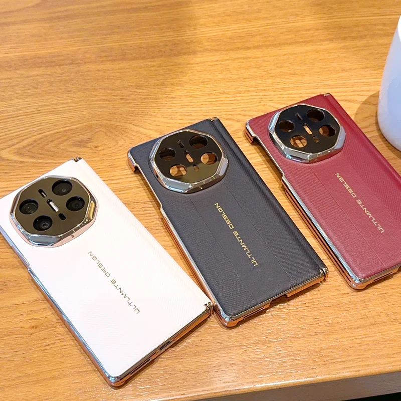 For Huawei Mate X6 X5 X3 double central axis electroplated texture foldable shockproof and fingerprint-resistant phone case view 6