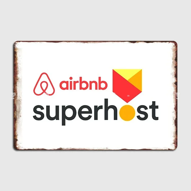 Airbnb Superhost Metal Sign Wall Pub Classic Mural Poster Tin Sign Poster