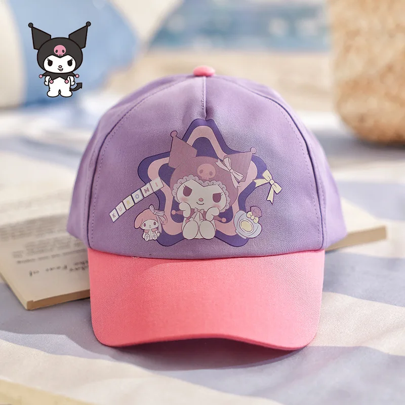 

Sanrio Hello Kitty Melody Cool Hat Sun Hat Cute Kawaii Multi-color Summer Sunscreen and Windproof Outdoor Equipment for Children