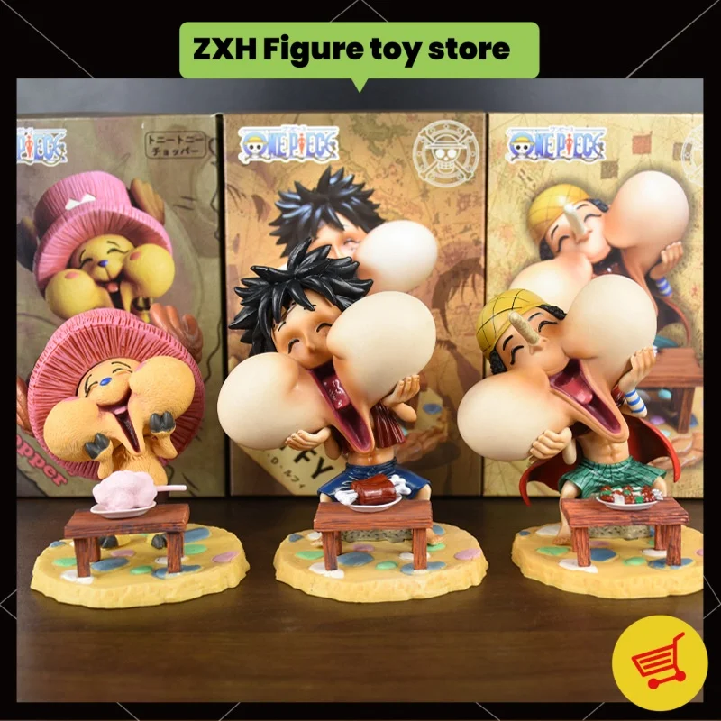 New 13cm One Piece Chopper Luffy Usopp Pvc Cartoon Action Figure  Anime Periphery Model Collection Ornament Desktop Figurin