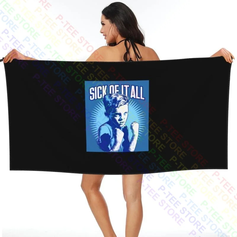 Sick Of It All Punk Rock Hardcore Metal Quick dry Towel Soft Bathrobe Beach Blanket