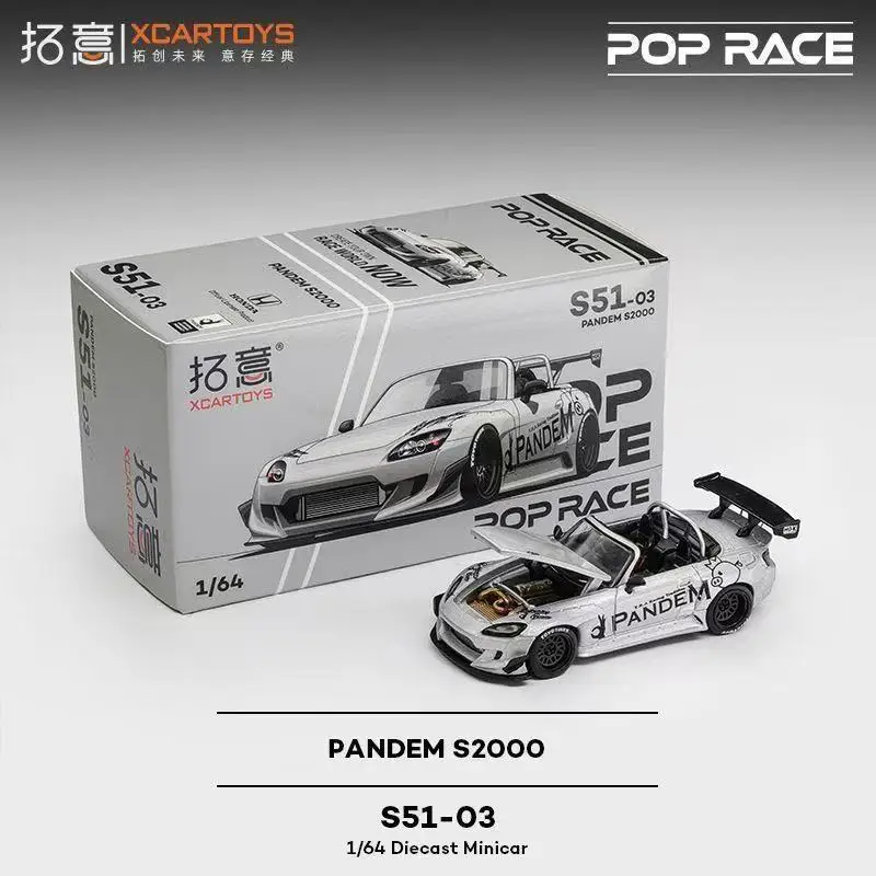 Xcartoys&POPRACE 1/64 PANDEM S2000 Diecast Car Model Alloy Simulation Collection Toy Gift For Boys#peetyeee