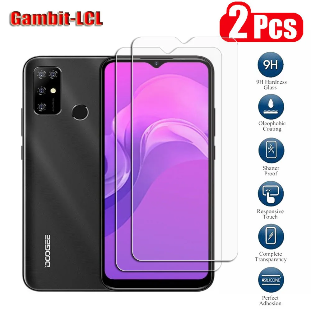 2 قطعة 9H HD واقية الزجاج المقسى ل Doogee X96 برو 6.52 "DoogeeX96 X96Pro واقي شاشة الهاتف غطاء للحماية فيلم