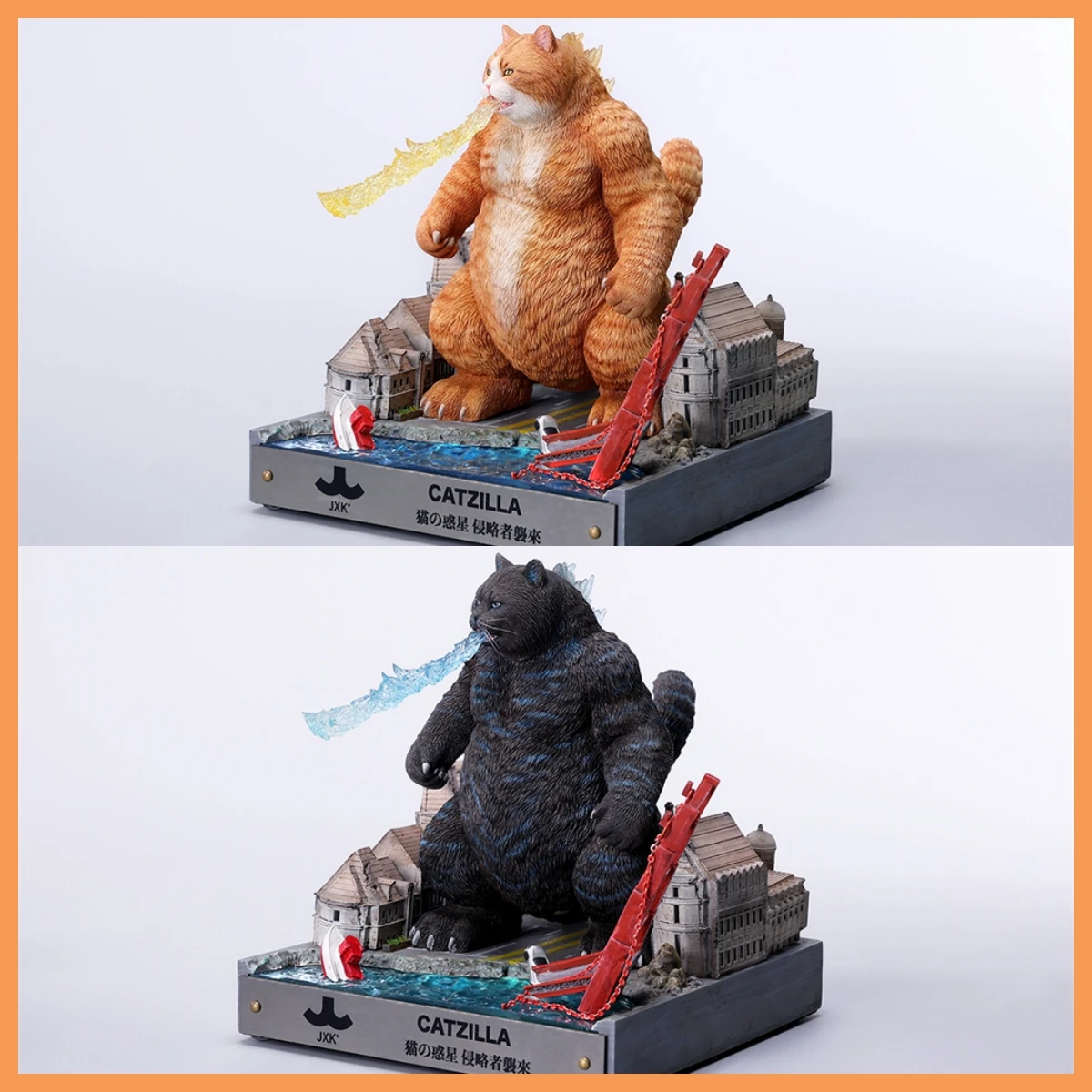 

JXK JXK239 8.5×14×12cm 1/6 Scale Catzilla 2.0 Cute Mini Simulated Animal Model GK Scene Cats Peripheral Ornament Gifts