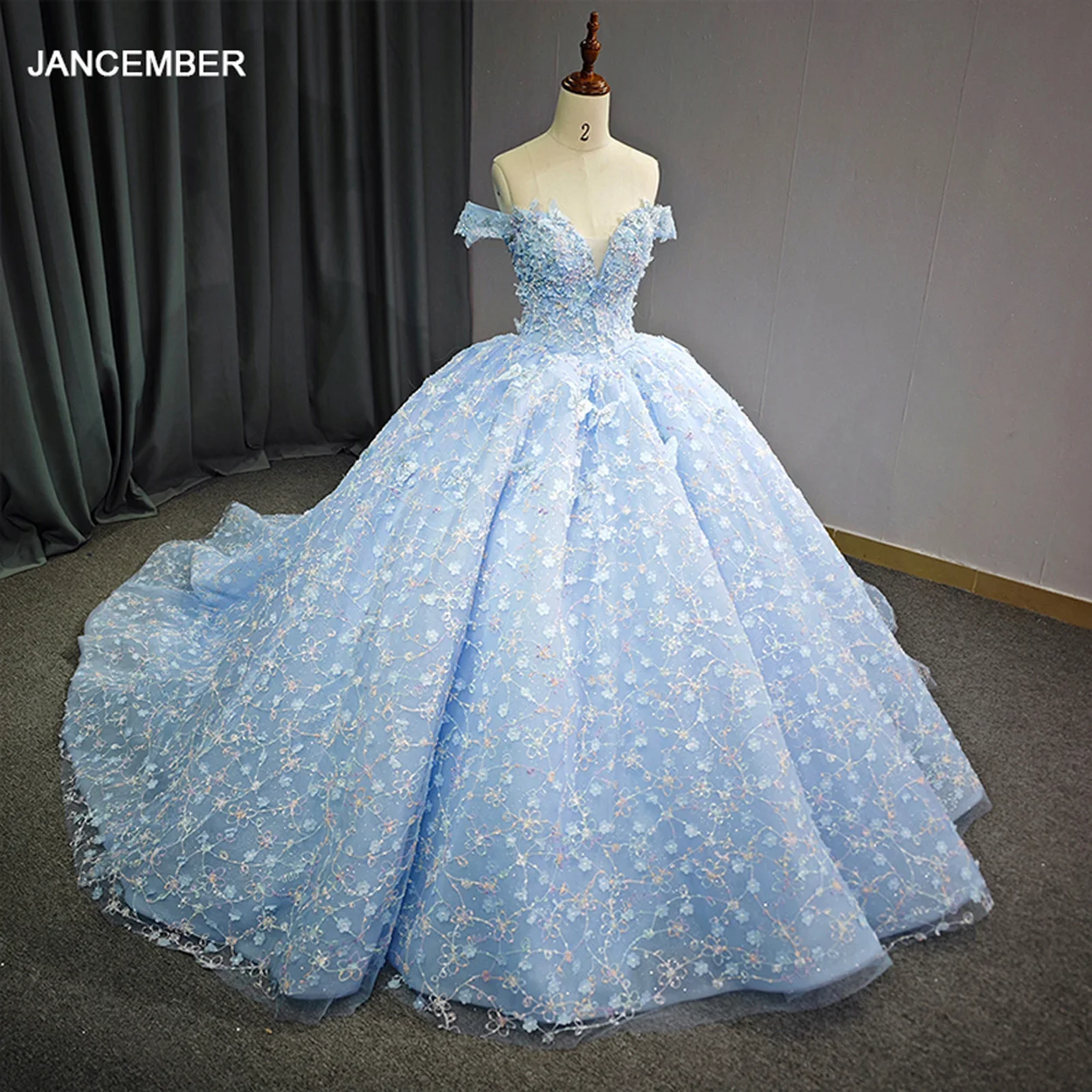 Vestidos De 15 Años Ball ชุด Quinceanera ปิดชุดไหล่ฉัตรประดับด้วยลูกปัดเจ้าหญิงชุดสาวที่กําหนดเอง DY6578