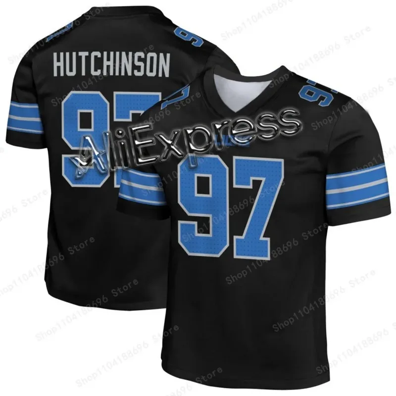 Jersey No.16/44/58 Jared Goff Malcolm Rodriguez Penei Sewell Detroit Lions Legend Jersey Classic Trend Fashion Clothing Top