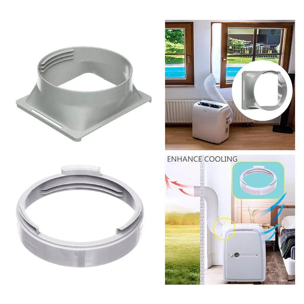 

Plastic 5.9 inch/6 inch Exhaust Hose Interface Coupler Tube A/C Window Adapter Connector for Portable Air Conditioner Tube