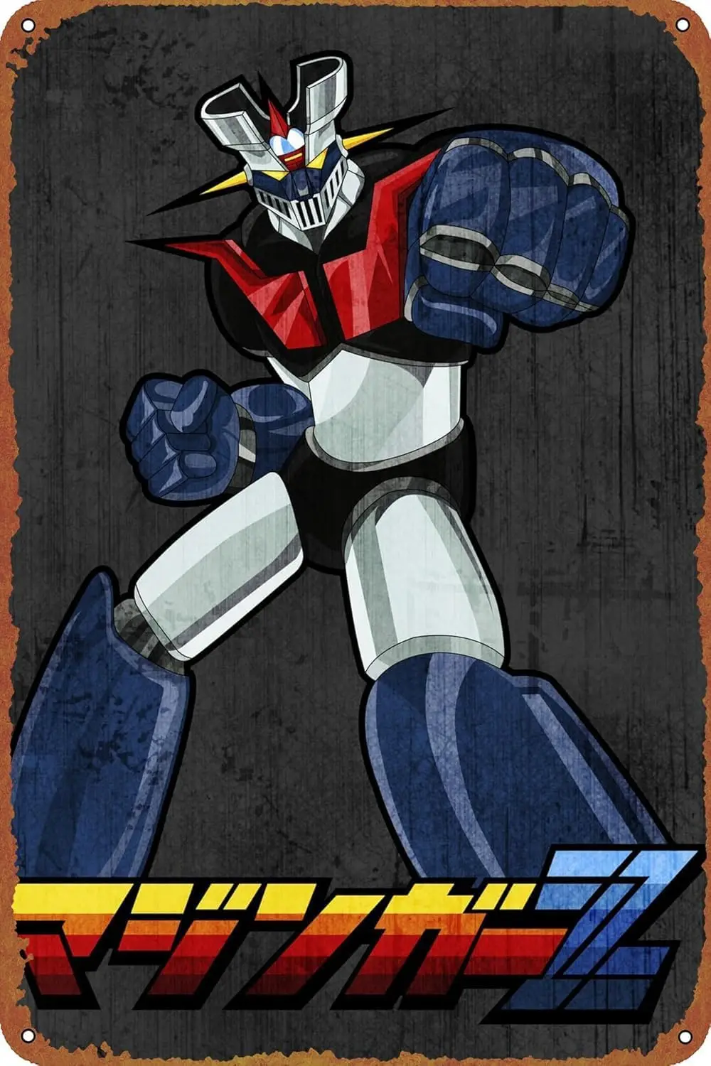 Póster de anime mecha de los años 70 y 80, cartel de hojalata Vintage para el hogar, jardín, Bar, restaurante, cafetería, oficina, tienda, pared Retro divertida