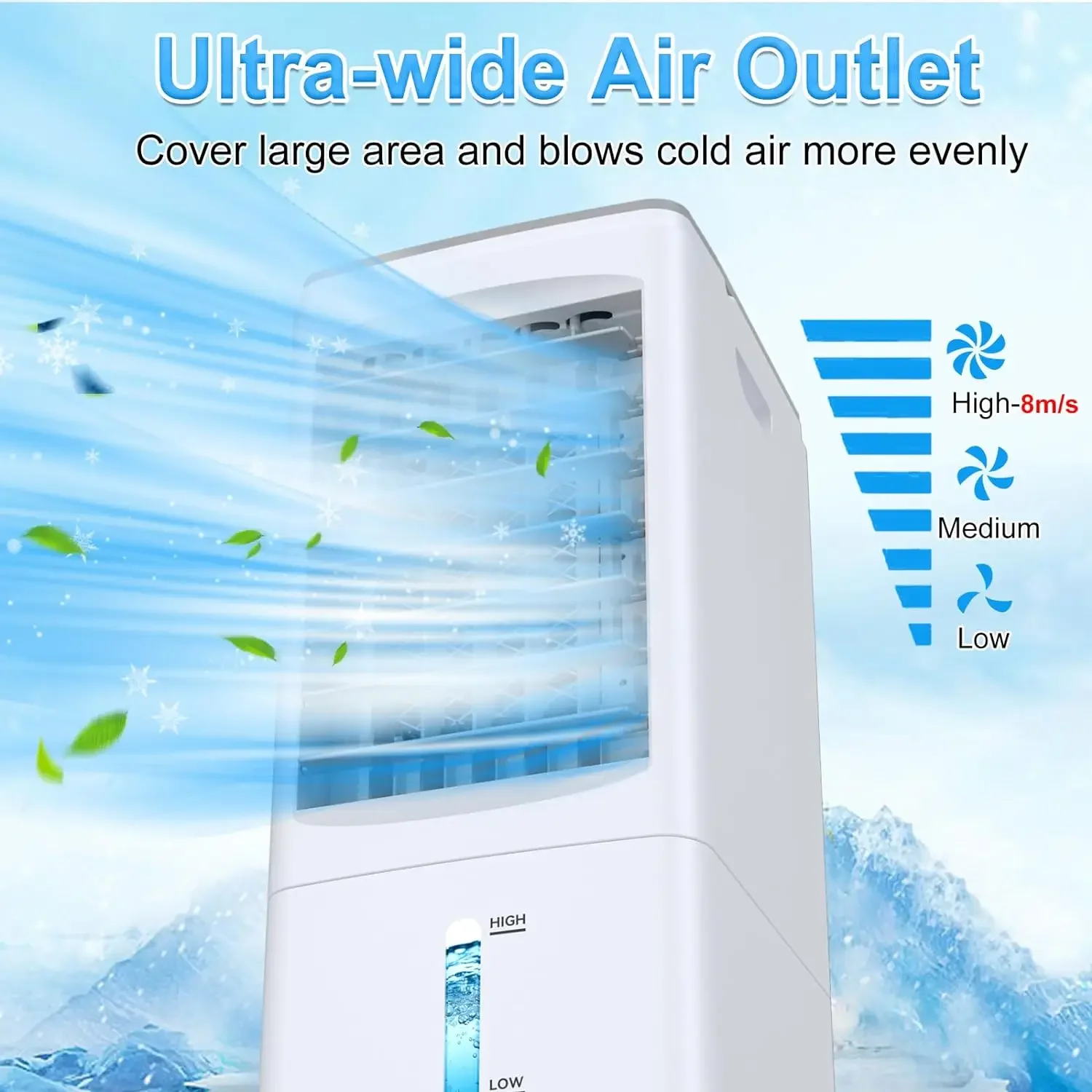 Air Conditioners, Windowless Air Conditioner  [1.45 Gal Tank],  AC for Room w/ 3 Spds & Cooling , Swing, Timer, Fast Cooling