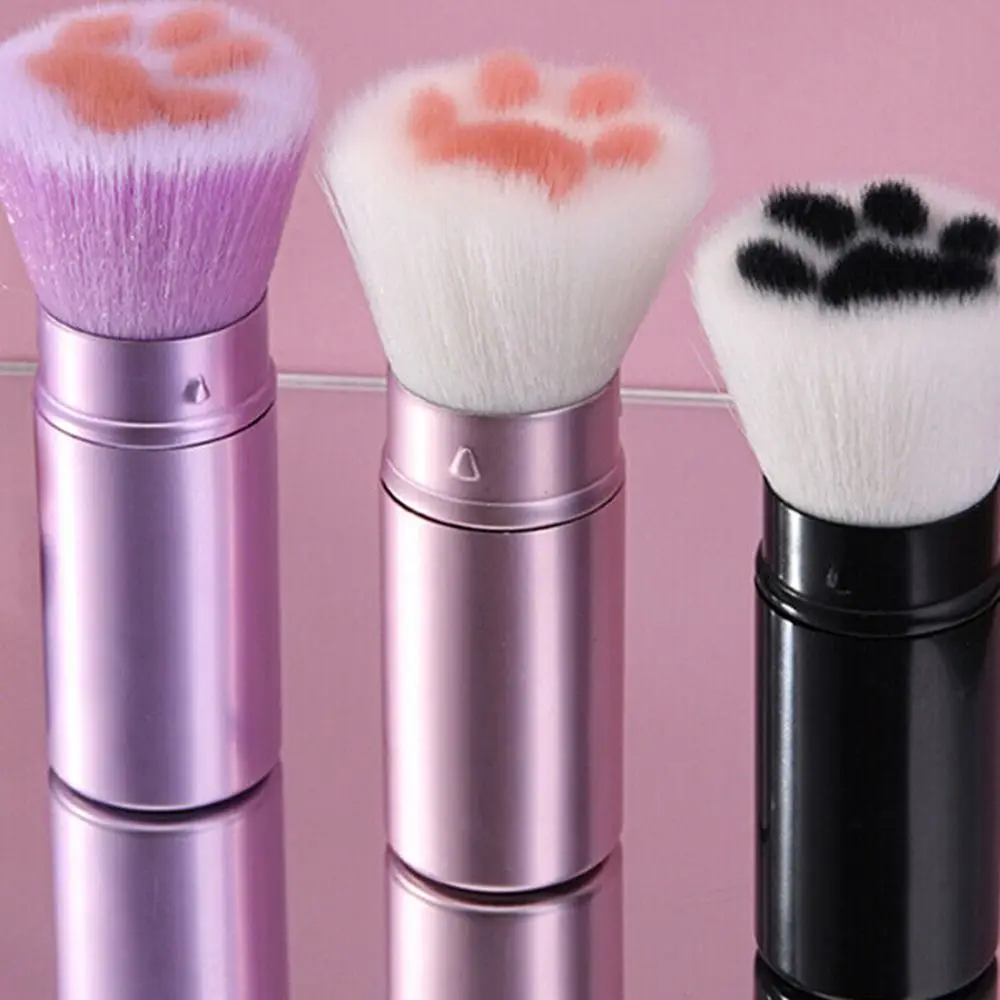 Cute Retractable Cat Claw Makeup Brush Aluminum handle Cat Claw Concealer Blush Soft Makeup Brush