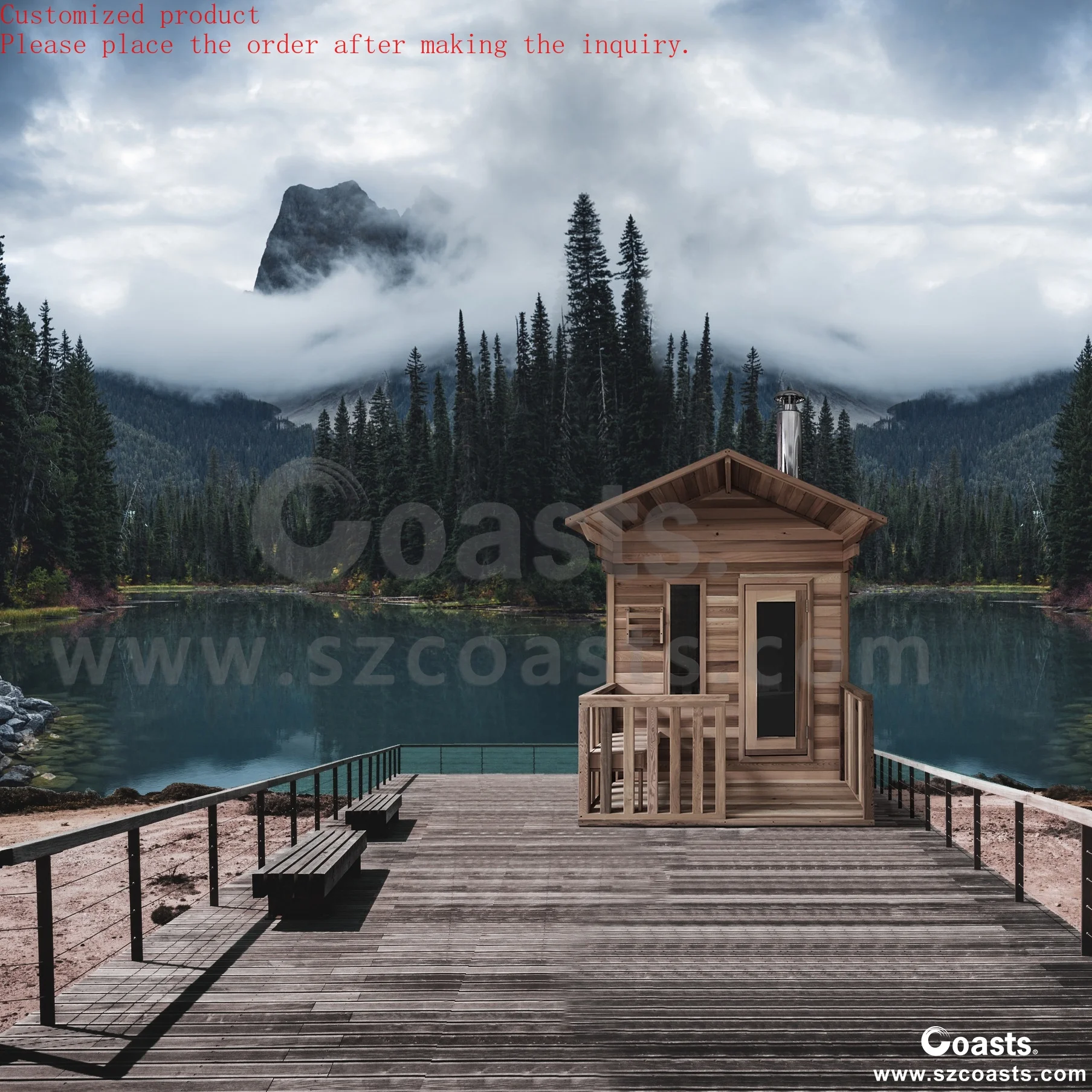 

Customization.23 Years Factory Outdoor Sauna Room with Wood Burning Stove