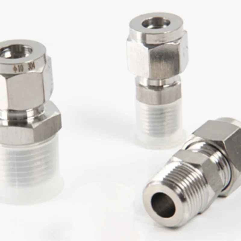1pc 304 stainless steel through ferrule ferrule through terminal joint NPT1/4 3/8 1/2 -6 8 10 12