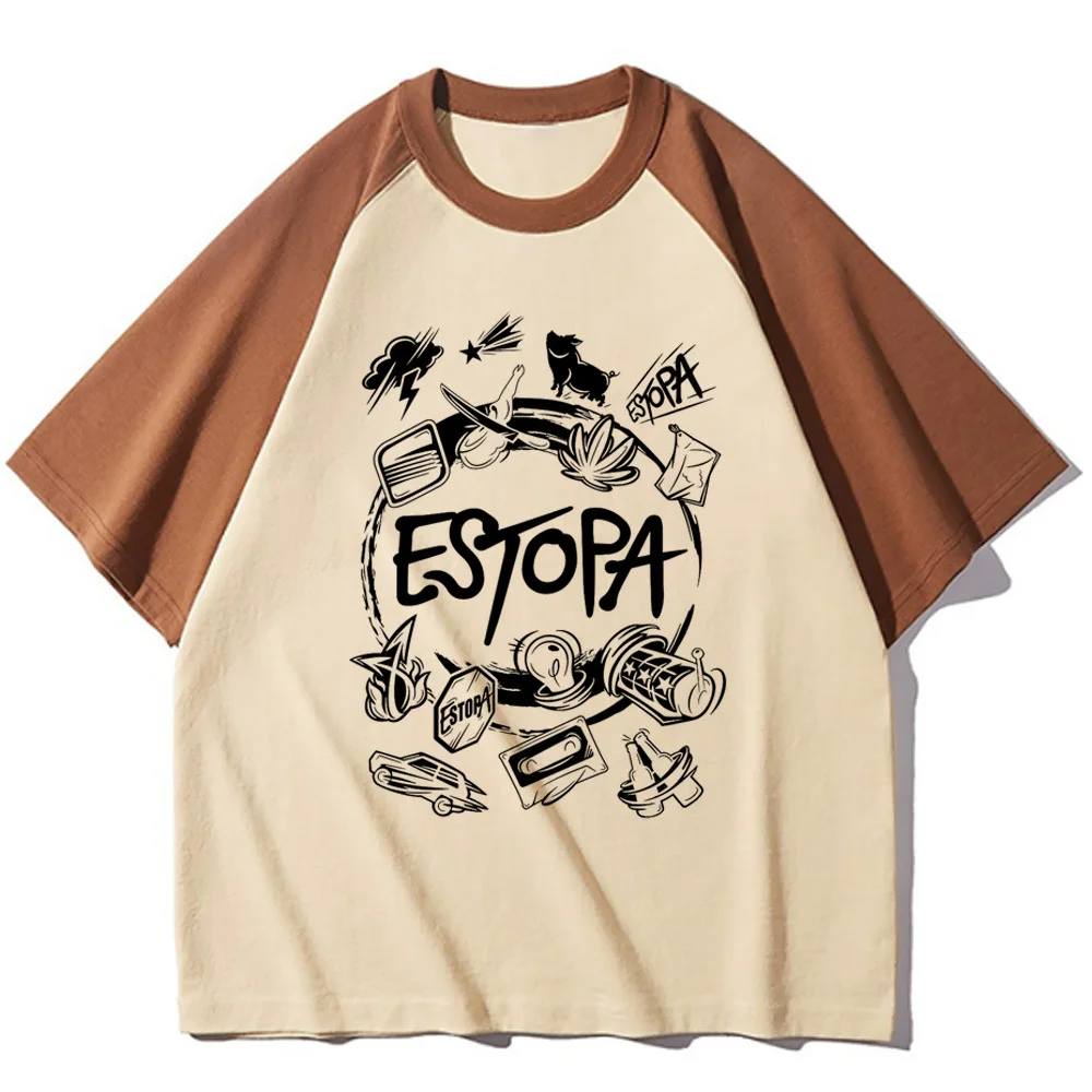 Estopa t-shirts women Japanese summer graphic t-shirts girl manga designer harajuku clothes