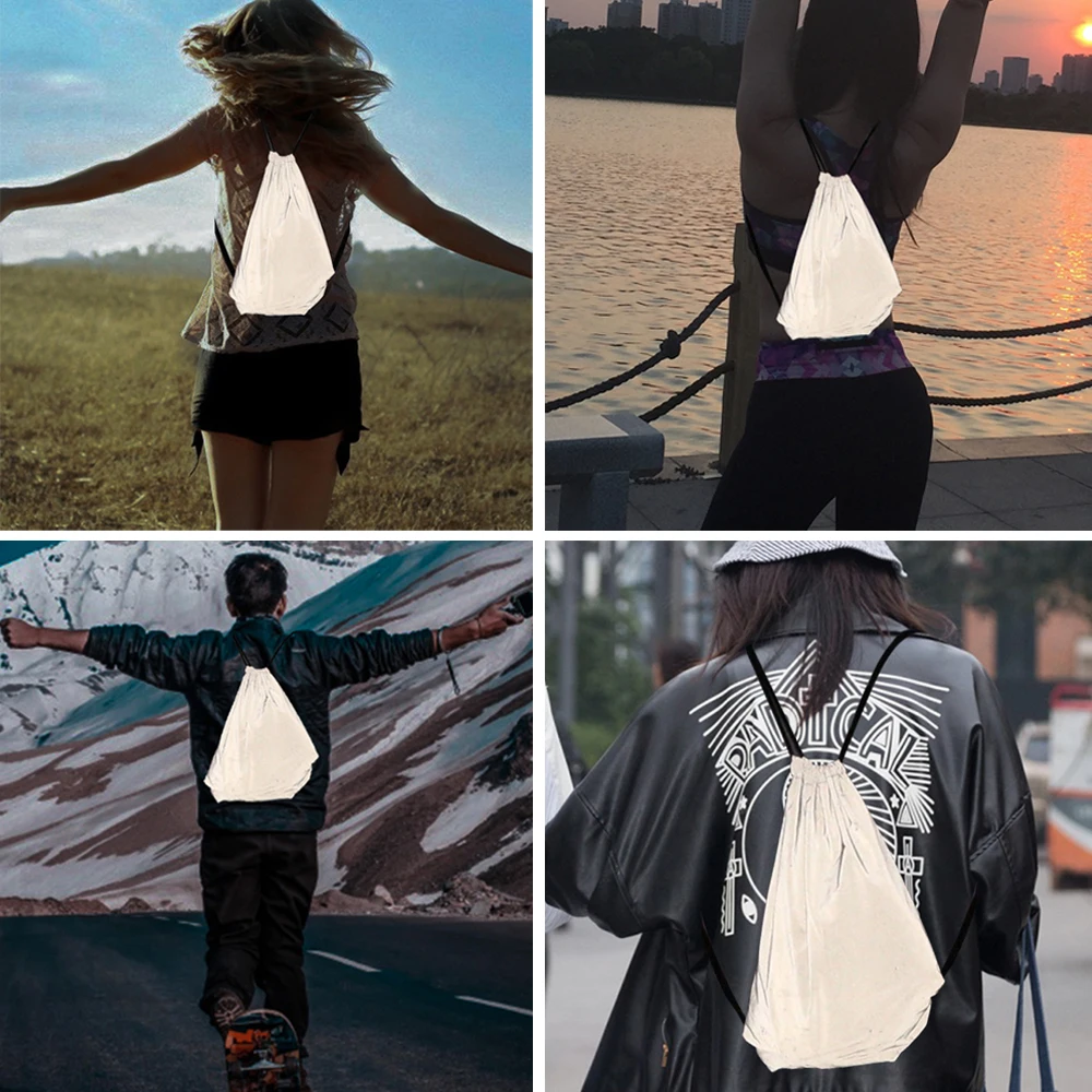 Mochila reflectante impermeable, cubierta para la lluvia, deporte al aire libre, noche, ciclismo, luz de seguridad, funda impermeable, bolsa para