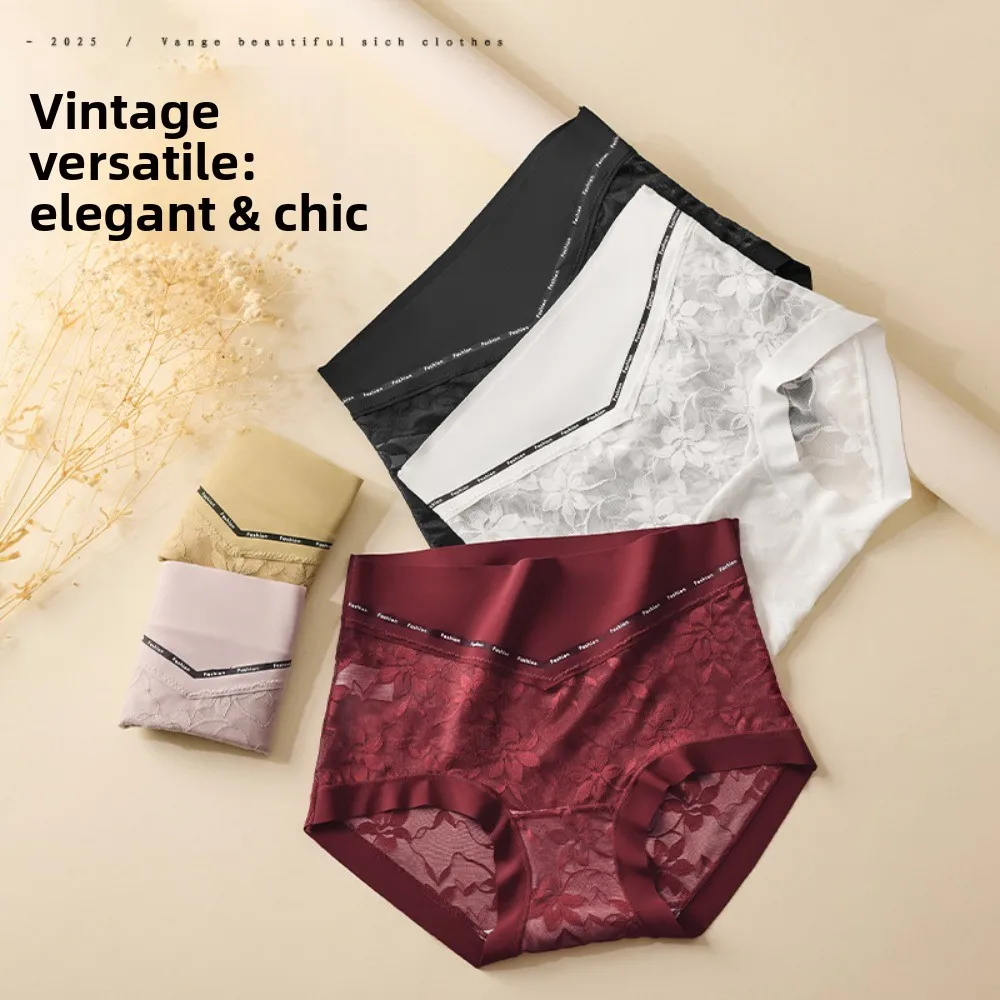 

High Waist Thin Lace Panties Shapewear Tummy Control Underwear Slimming Shapers Waist Trainer Belly Contracting