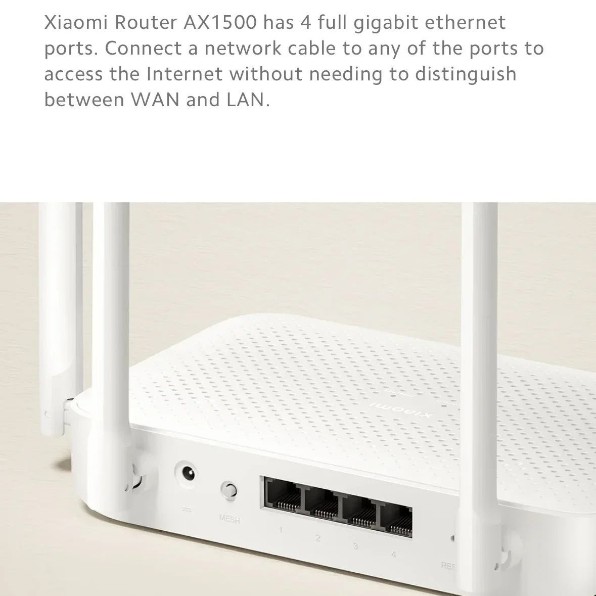 XIAOMI MI Router AX1500 2.4G/5.0GHz WiFi 6 Dual Band Mesh WiFi 6 Repeater Children Online Protection APP Control