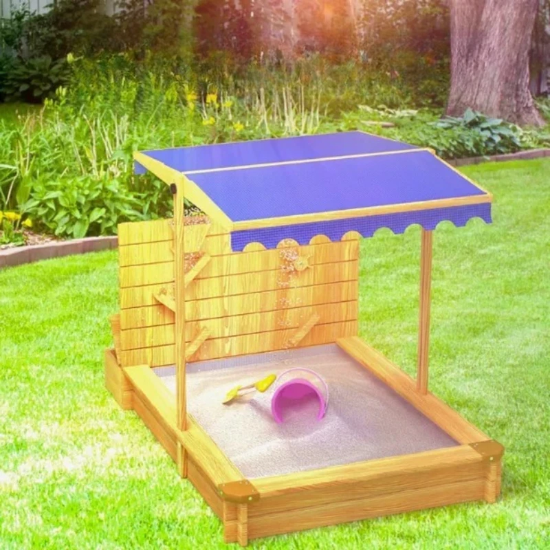 

Playground Indoor Kindergarten Courtyard Baby Outdoor Sandpit Children's Sandpool Outdoor Solid Wood Fence Wooden